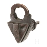 Eisernes Dreiecksschloss, deutsch, um 1600