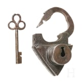 Eisernes Dreiecksschloss, deutsch, um 1600