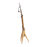 Gro&szlig;er Kienspanhalter mit Fu&szlig;, s&uuml;ddeutsch, 17./18. Jhdt.