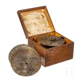 Polyphon-Musikbox (Spieluhr), deutsch, Wahren, Polyphon-Musikwerke AG, um 1900