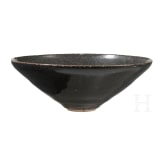 Seltene Jizhou-Teeschale mit Blattdekor, China, s&uuml;dliche Song-Dynastie, 12. - 13. Jhdt.