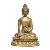 Buddha Shakyamuni aus vergoldeter Bronze, Tibet, 18./19. Jhdt.