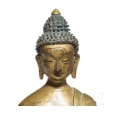 Buddha Shakyamuni aus vergoldeter Bronze, Tibet, 18./19. Jhdt.