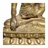 Buddha Shakyamuni aus vergoldeter Bronze, Tibet, 18./19. Jhdt.
