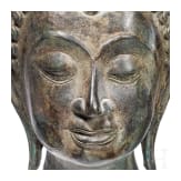 Buddhakopf aus Bronze im Khmer-Stil, Kambodscha, um 1900