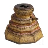 Bronzener S&auml;ulensockel, Indien, 18./19. Jhdt.