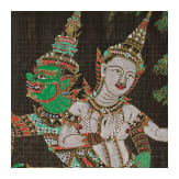 Seidenbild, Indonesien, 20. Jhdt.