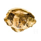 Goldblechapplik in Form eines Frauenkopfes, 4. - 3. Jhdt. v. Chr.