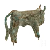 Kleinbronze eines Stieres, r&ouml;misch, 1. - 3. Jhdt.