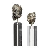 Zwei Bronzek&ouml;pfe von Statuetten, r&ouml;misch, 2. - 3. Jhdt.