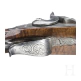 Ein paar Perkussionspistolen im Kasten, L&uuml;ttich, um 1840