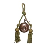 Musketier-Pulverflasche mit originalem Behang, deutsch, um 1600
