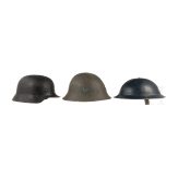 Three steel helmets, 20th century