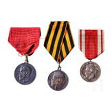 Two Russian medals for zeal and one for bravery, circa 1900 - 1916