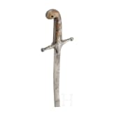 Silbermontierter Shamshir, balkantürkisch, um 1800