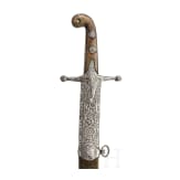 Silbermontierter Shamshir, balkantürkisch, um 1800