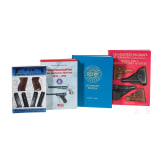 Four books on Service guns and accessories, in English, German and French