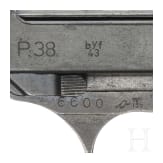 Mauser P 38, Code "byf - 43", mit Koffertasche