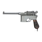 Mauser C 96 Mod. 1899 Flatside, Italian contract, with stock and leather harness