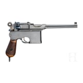 A Mauser C 96, "Late Flatside", USA, with shoulder stock