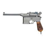 A Mauser C 96, "Late Flatside", USA, with shoulder stock