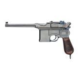 A Mauser C 96, "Late Siamese Pre War Small Ring Hammer", with shoulder stock and leather harness