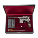 A factory engraved Mauser C 96, "Prewar Commercial", cased