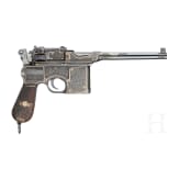 A factory engraved Mauser C 96, "Prewar Commercial", cased