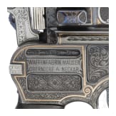 A factory engraved Mauser C 96, "Prewar Commercial", cased