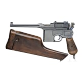 A Mauser C 96, "Prewar Commercial", with shoulder stock; Imperial Army
