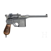 A Mauser C 96, "Prewar Commercial", with shoulder stock; Imperial Army