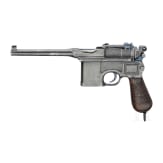 Mauser C 96, "Wartime Commercial", with shoulder stock and leather harness
