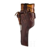 A Mauser C 96/16 with matching shoulder stock and leather harness,