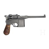 A Mauser C 96/16, with shoulder stock and leather harness, Czech contract