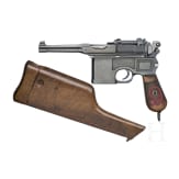 Mauser C 96 "Luger-Barreled 1920 Rework", with shoulder stock