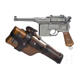 Mauser C 96, "Early Postwar Bolo", with shoulder stock and harness