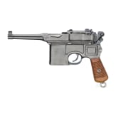 Mauser C 96, "Early Postwar Bolo", with shoulder stock and harness