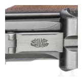 A cased Luger presentation Carbine Mod. 1902 by DWM, with "GL" initials (Georg Luger)