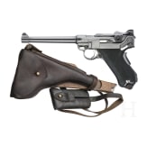 A Luger pistol Mod. 04 (1906) by DWM, 1st pattern ("non altered safety"), with shoulder stock and holster, Reichsmarine