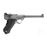A Luger pistol Mod. 04 (1906) by DWM, 1st pattern ("non altered safety"), with shoulder stock and holster, Reichsmarine