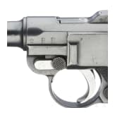 A Luger pistol Mod. 04 (1906) by DWM, 1st pattern ("non altered safety"), with shoulder stock and holster, Reichsmarine