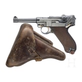 A Luger pistol by DWM, 1911, no hold-open, with holster