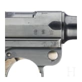 A Luger pistol by DWM, 1911, no hold-open, with holster
