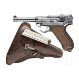Pistole 08, DWM 1911, ohne Kammerfang, Bayern, mit Koffertasche