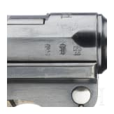 Pistole 08, DWM 1911, ohne Kammerfang, Bayern, mit Koffertasche