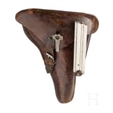 Pistole 08, DWM 1911, ohne Kammerfang, Bayern, mit Koffertasche