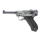 A Luger pistol by DWM, 1913, no hold-open, machine-gun bataillon