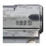 A Luger pistol by DWM, 1913, no hold-open, machine-gun bataillon