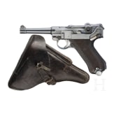 A Luger pistol by DWM, 1914, police, with holster