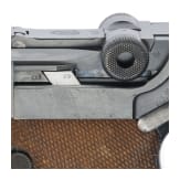 An Artillery Luger by DWM, 1914, "EWB" marking, with shoulder stock and holster